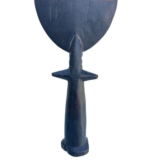 African Fertility Doll Statue Wood Hand-Carved Tribal Art Akuaba - Picture 9 of 9